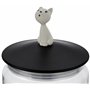 Alessi Ammi22 B Miòjar Pot Aliments Chats en Verre avec Couvercle en Résine Thermoplastique, Noir