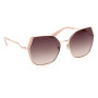 GUESS Femme GU7843 Lunettes de Soleil, Shiny Rose Gold, 61