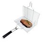Panier Grille pour Barbecue, Panier à Griller Portable en Acier Inoxydable, Panier de Gril Pliable avec Poignée en Amovible pour
