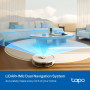 Tapo Aspirateur Robot Laveur 2 en 1 RV30Max Plus White Vidage Automatique, Silencieux et fin, Ultra puissante de 5300Pa, Navigat