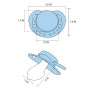 LittleForBig Sucette Taille Adulte-Bleu