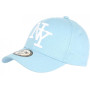 Hip Hop Honour Casquette Enfant Bleu Clair et Blanche NY Baseball Wazzy de 7 a 11 Ans - Taille Unique - Bleu