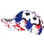Casquette NY France Football Drapeau Bleu Blanc Rouge Fashion Footkyx - Taille Unique - Bleu