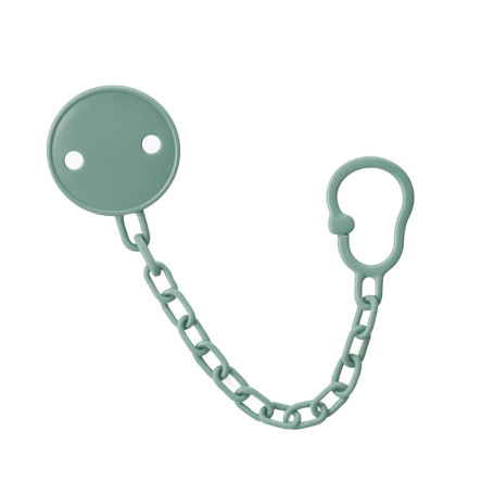 THERMOBABY - Attache Tétine en Plastique - Attaches Tétine pour Bébés Garçons et Filles - Attache Sucette avec Clip - Vert Sauge