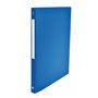 Classeur Neutre A4 Dos 20mm 4 Anneaux Ronds Couverture Polypro Bleu