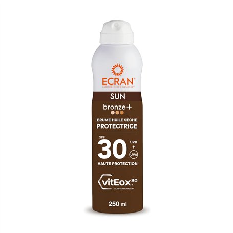 ECRAN® - Brume Huile Activatrice de Bronzage - Haute Protection - Technologie vitEox80 - Vitamine E - Protection UVA