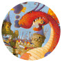 Djeco Puzzle Carton Vaillant et Le Dragon (54 Pièces) - Enfants dès 5 Ans - Développe la Dextérité, Stimule la Créativité - 37x4