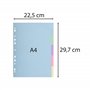 Exacompta - Réf. 1605E - Intercalaires en carte pastel recyclée 170g/m2 avec 5 onglets neutres - Format à classer A4 - Dimension