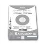 Exacompta - Réf. 10209E - Paquet de 100 fiches bristol quadrillées 5x5 non perforées - sous film - compatibles avec imprimante j