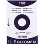 Exacompta - Réf. 10509E - Paquet de 100 fiches bristol unies non perforées - sous film - compatibles avec imprimante jet d'encre