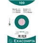 Exacompta - Réf. 10832X - Paquet de 100 fiches bristol lignées non perforées - sous film - compatibles avec imprimante jet d'enc