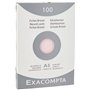 Exacompta - Réf. 13238E - Étui de 100 fiches bristol quadrillées 5x5 non perforées - format 148 x 210 mm - compatibles avec impr