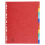 Exacompta - Réf. 2412E - Carton de 25 intercalaires en véritable carte lustrée souple 225g/m2 FSC® avec 12 onglets neutres - For