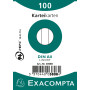 Exacompta - Réf. 10800SE - Paquet de 100 fiches bristol lignées non perforées - sous film - compatibles avec imprimante jet d'en