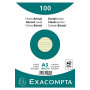 Exacompta - Réf. 10848SE - Paquet de 100 fiches bristol lignées non perforées - sous film - compatibles avec imprimante jet d'en