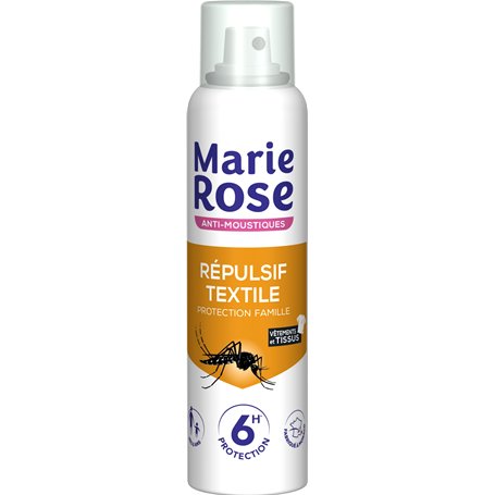 MARIE ROSE - Répulsif Textile Moustiques - Protection 6h contre les Moustiques Communs et Tigres - Vêtements
