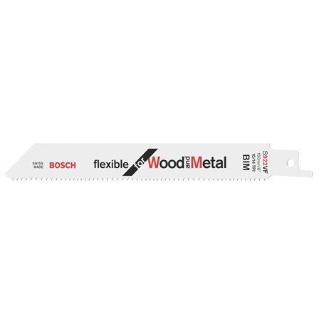 Bosch Professional 2x Lame de Scie Sabre S 922 VF Flexible for Wood and Metal (Bois