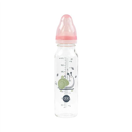 dBb Remond Biberon Régul'Air 240 ml en verre - Tétine NN -nouveau-né- anticolique en silicone - Débit régulier - 1er âge
