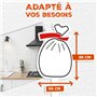 alfapac- 20 sacs-poubelle 30L à lien large ultra-resistant - fabriqués en France - bi-matière recyclée & végétale, Noir