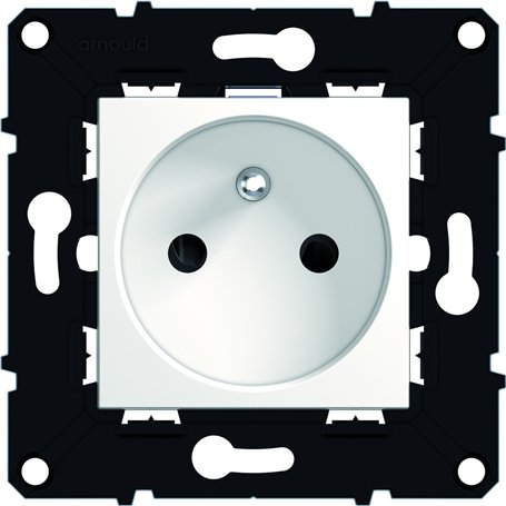 Arnould ARN51042 Prise de courant avec terre espace evolution-enjoliveur blanc