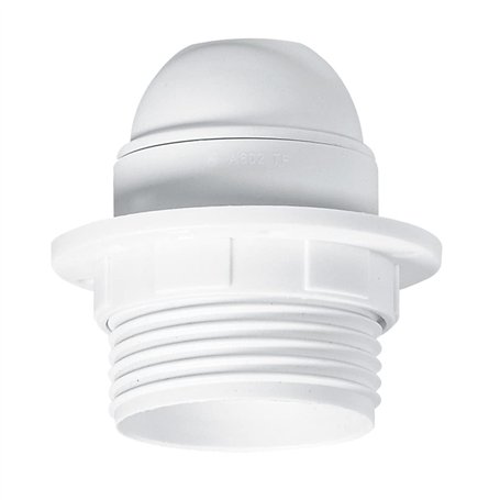 Legrand - Douille pour ampoule E27 - avec bague - plastique blanc