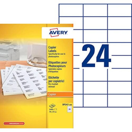 AVERY - Boite de 2400 étiquettes autocollantes multi-usages