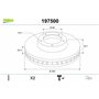 VALEO - Disques de frein huilés - 197500 - Boîte de 2 disques ventilés - Essieu avant - Qualité et design similaires à l'OE - Va