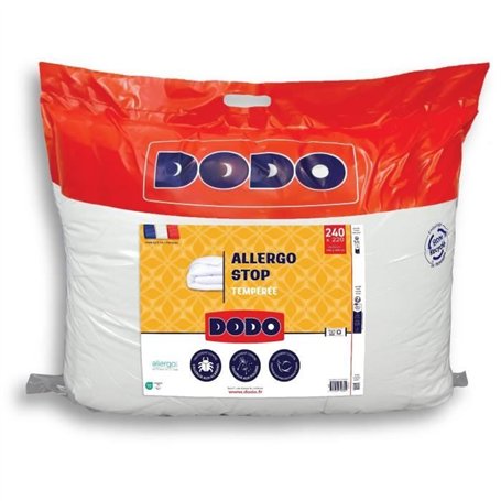 DODO - Couette tempérée 300 g/m² - ALLERGO STOP - 220 x 240 cm - Blanc