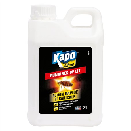 Kapo Choc Insecticide Punaises de lit - Idéal pour traiter les grandes surfaces - Action rapide et radicale - Effet longue durée