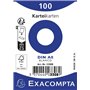 Exacompta - Réf. 3308B - Paquet de 100 fiches bristol unies non perforées - sous film - compatibles avec imprimante jet d'encre,