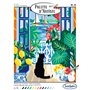 Sentosphère – Palette d'Artiste – Le Chat à la fenêtre – Peinture Acrylique - Création Relaxant - Adultes – 14 à 16 couleurs – t