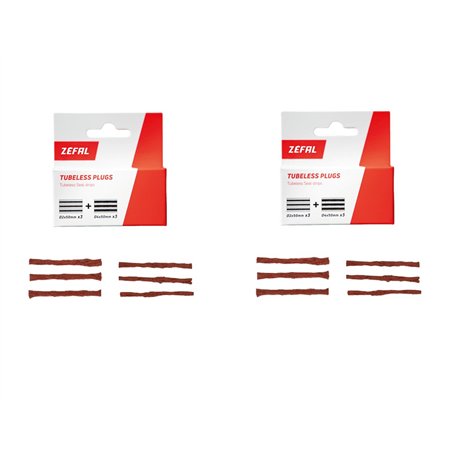 ZEFAL Pack Tubeless Plugs - Lot de Deux Boîtes de Mèches de Réparation pour Pneu Tubless - Mèches à Utiliser avec Un Kit de Répa
