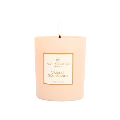 Bougie Parfumée Vanille Gourmande 180g – Cire de Soja 100% Végétale – Parfum sucré et gourmand – Mèche Coton – Fabriquée en Fran