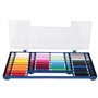 64pcs kit de fil à coudre avec 32 fils de couture colorés et boîte de rangement en plastique pour outils de couture de bureau à