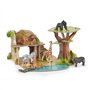 Papo - Mini Savane Environnement Display, Monde des Animaux Sauvages Multicolore pour Enfants dès 3 Ans - Exploration de la Biod