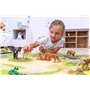 Papo - Décor 3D La Savane - Jouet Imaginatif pour Enfants dès 3 Ans - 21 Pièces à Assembler - Compatible Mini Figurines - Carton