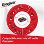 Energizer - Scie Sauteuse Sans Fil 20Volts – 2300 OPM, Coupe Bois 80mm/Métal 6mm – Inclus 2 Batteries 20V 2AH + Chargeur - Rapid