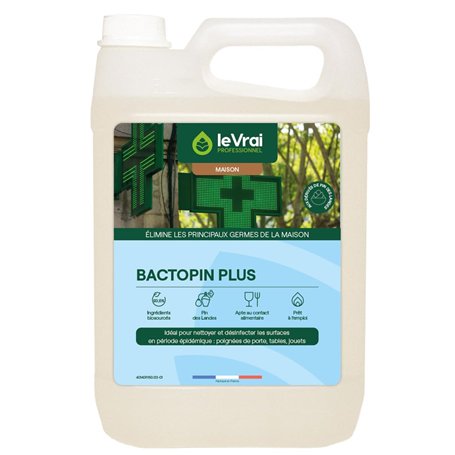 LE VRAI PROFESSIONNEL – Bactopin Plus - Détergent - Désinfectant - Multi-Surfaces – Bactéricide