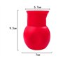 VICMAT Lot de 3 pots en silicone pour fondre le chocolat ou le lait - Pour micro-ondes et bain-marie - Rouge