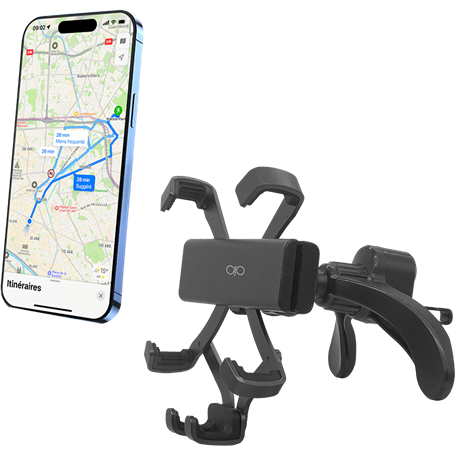 Support Voiture Ventilation Maintien gravité auto-ajustable Noir + Garantie à vie Force Power Lite