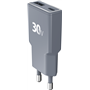 Chargeur USB A + USB C Pocket 30W Power Delivery UltraGaN Gris + Garantie à vie - Origine France Garantie Force Power