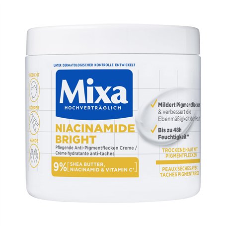 Mixa Niacinamide Bright Crème hydratante anti-taches tout usage Convient pour le visage