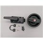 Serrure Noire à poignée pour Porte de Caravane avec Ouverture à Gauche + Barillet & clés