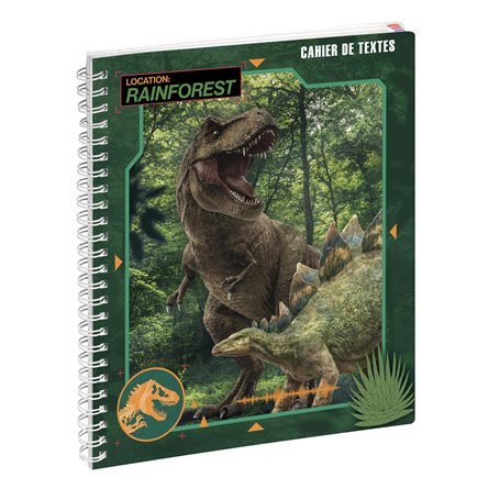 Exacompta - Réf. 9901074E - 1 Cahier de textes Jurassic World Dinos 17 x 22 cm - Visuel Dinos