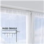 Enjoy Home – Paire de Vitrage Blanc – 90x220cm - Passe Tringle - 100% Polyester Sablé – Collection Sablé