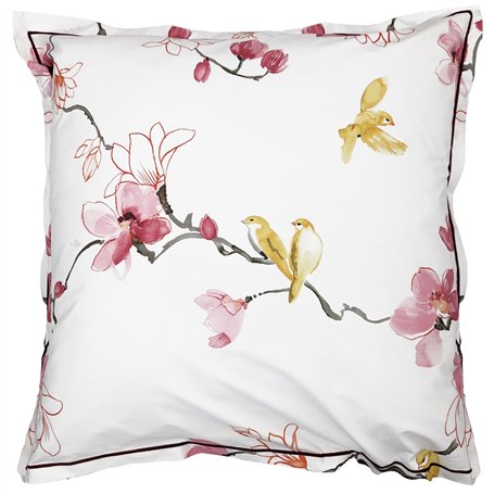 Linnea Taie d'oreiller 65x65 cm Percale 100% Coton Elisa Rose