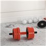 SPORTNOW Kit haltères musculation, haltères réglables 4 en 1, 20 kg, avec des disques et barres, clips de sécurité, revêtement e