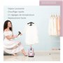 HOMCOM Défroisseur vapeur vertical défroisseur à vêtements 1,4 L 1950 W débit vapeur 32g/min tige telescopique rose noir