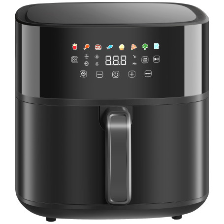 HOMCOM Friteuse à air friteuse sans huile 8 L air fryer 1700 W 8 programmes