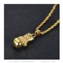 BOBIJOO Jewelry - Pendentif Collier Gant de Boxe Acier Inoxydable et Or Doré Plaqué Homme Femme Chaîne Incluse